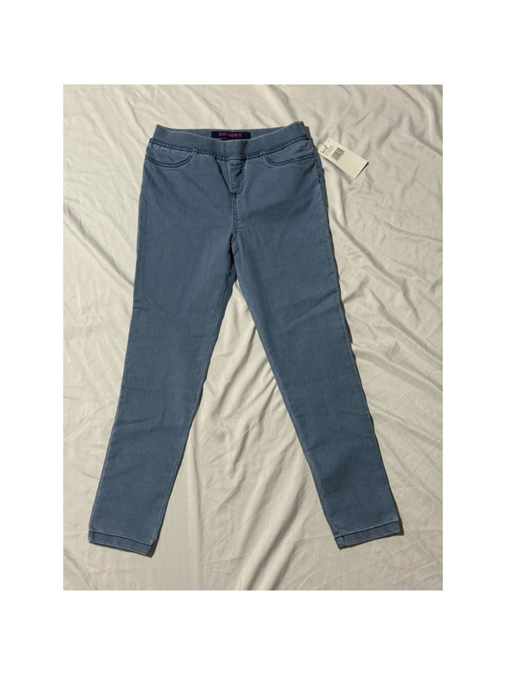 Girls French Toast Denim Pants Size 10/12 Light Wash Blue Skinny
